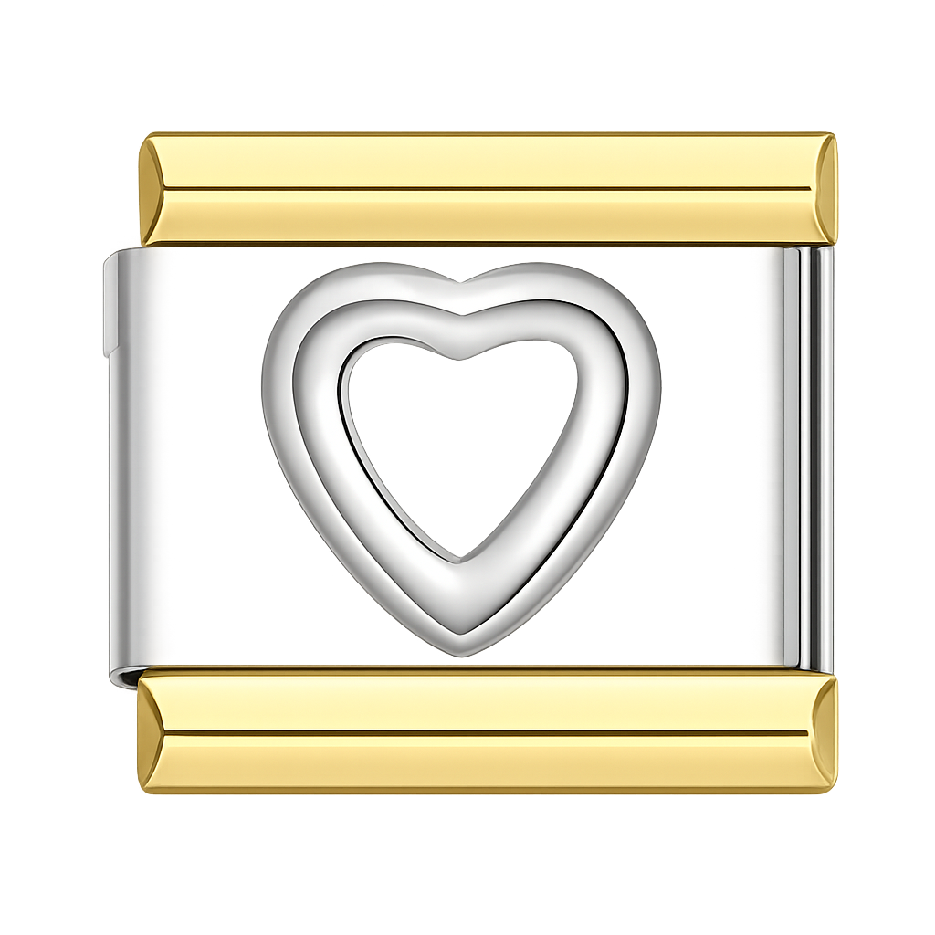 Charm combinado corazón