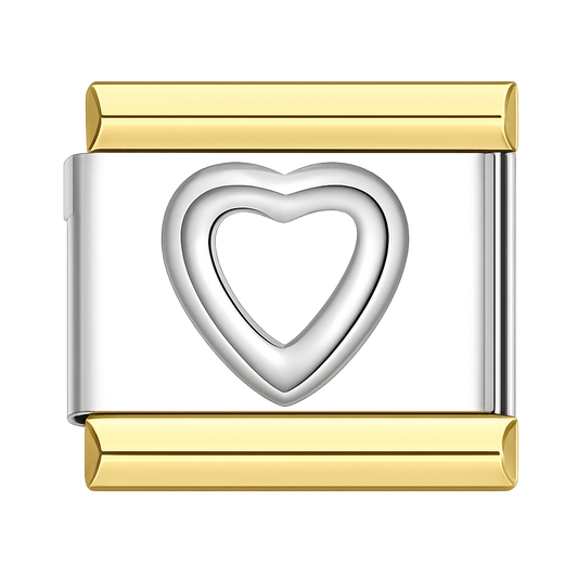 Charm combinado corazón