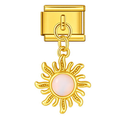 Charm colgante sol rosado