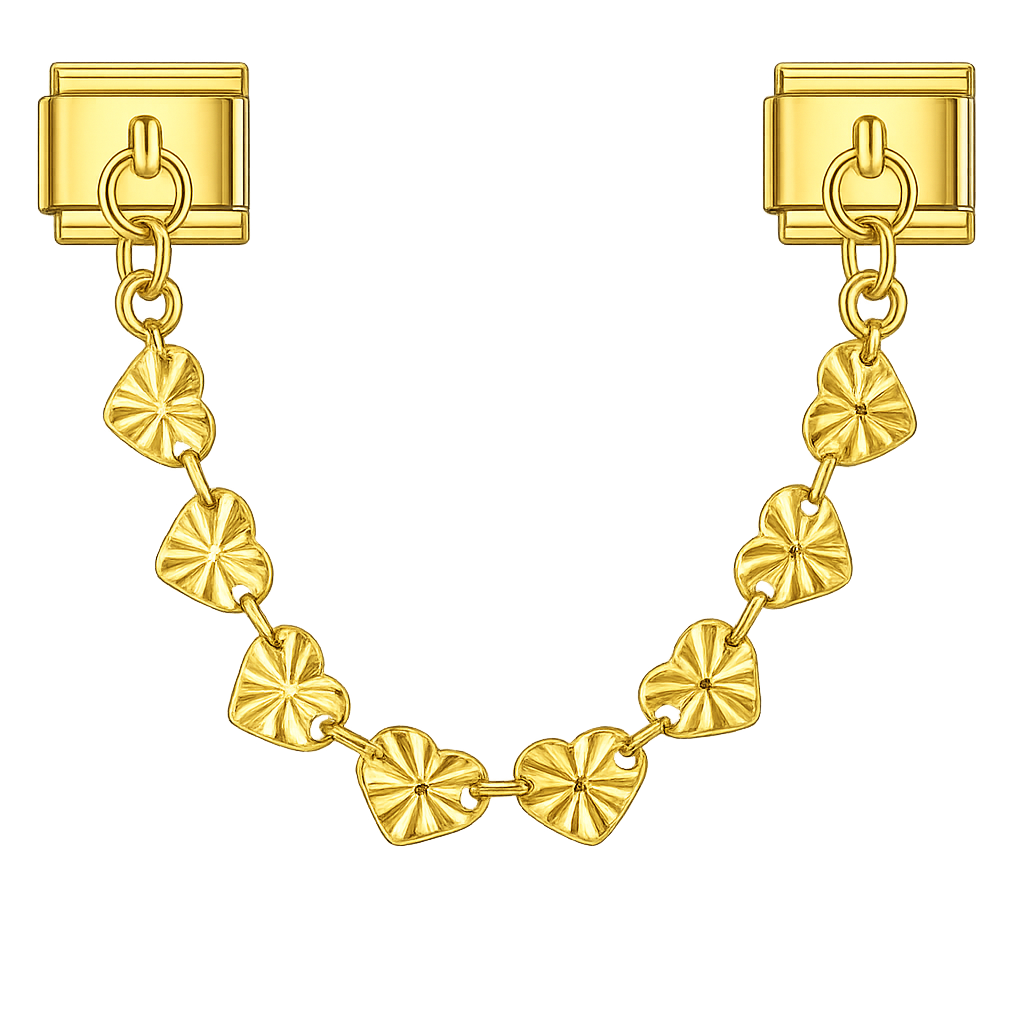 Charm cadena corazones