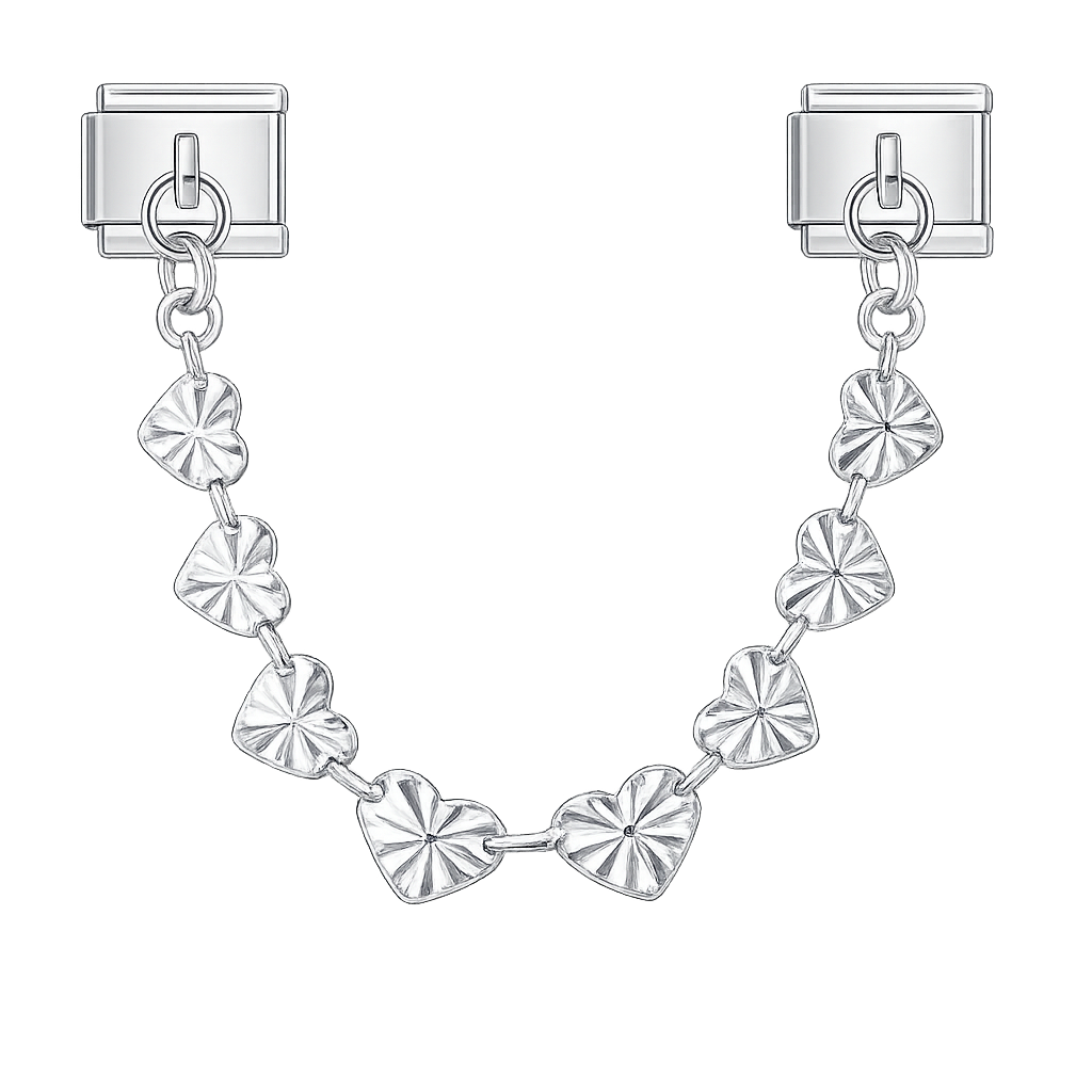 Charm cadena corazones