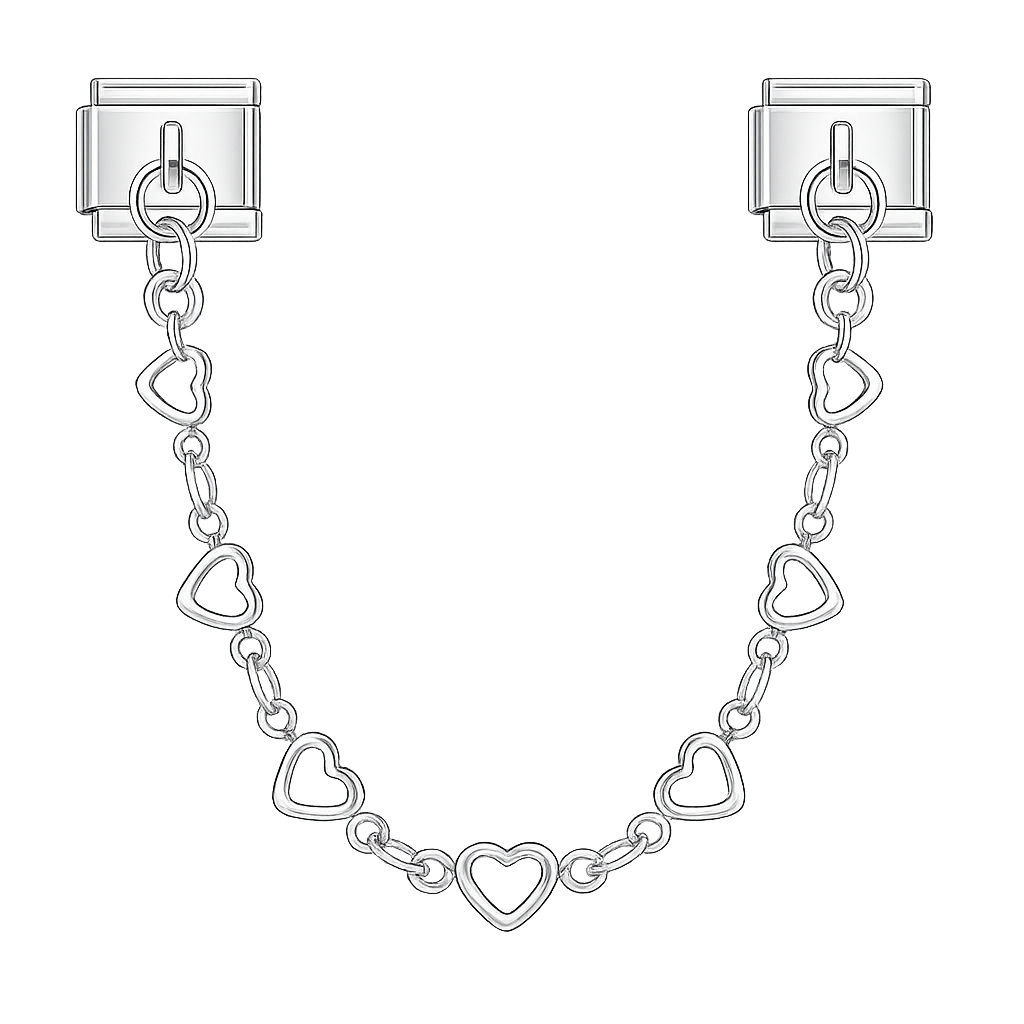 Charm cadena corazones II