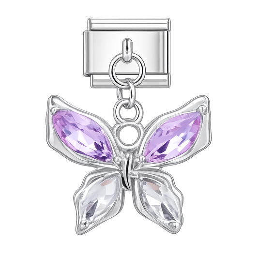 Charm colgante mariposa morada