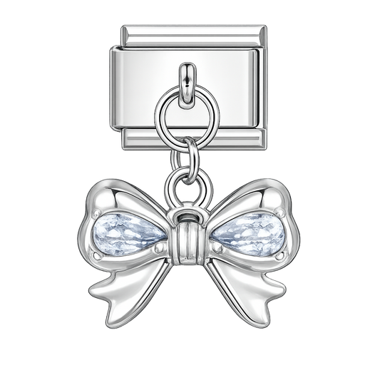 Charm colgante lazo celeste