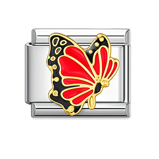 Charm mariposa roja