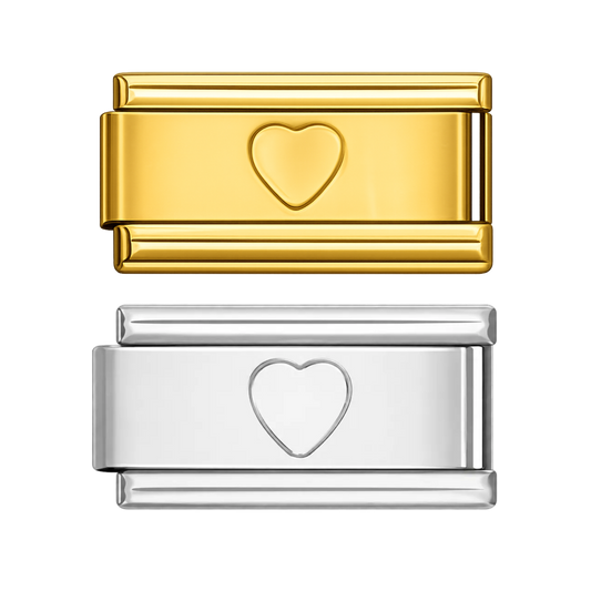 Charm doble corazón