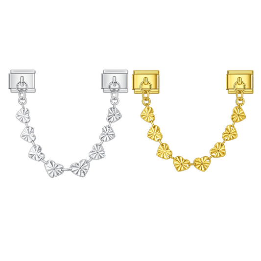Charm cadena corazones