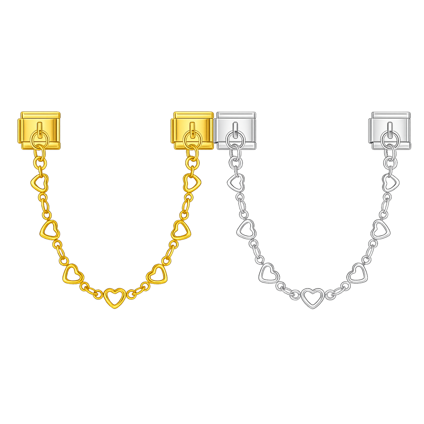 Charm cadena corazones II