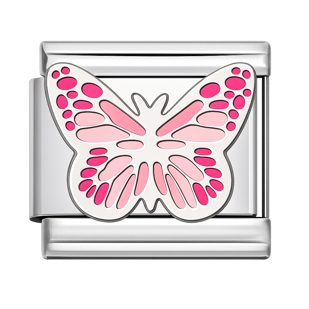 Charm mariposa rosada