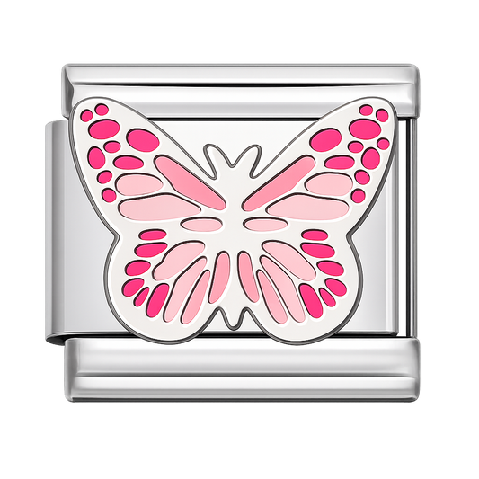 Charm mariposa rosada