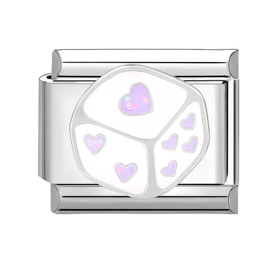 Charm dado lila