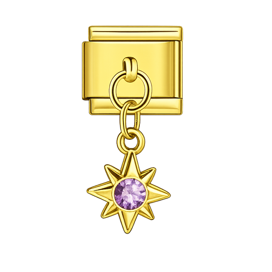 Charm colgante estrella lila