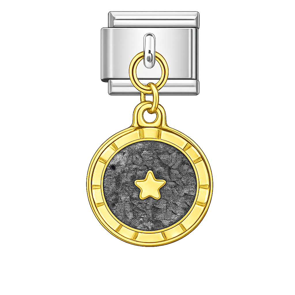 Charm colgante medallón estrella