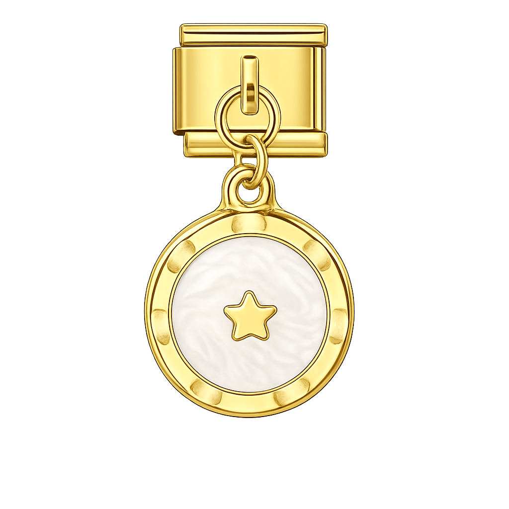 Charm colgante medallón estrella