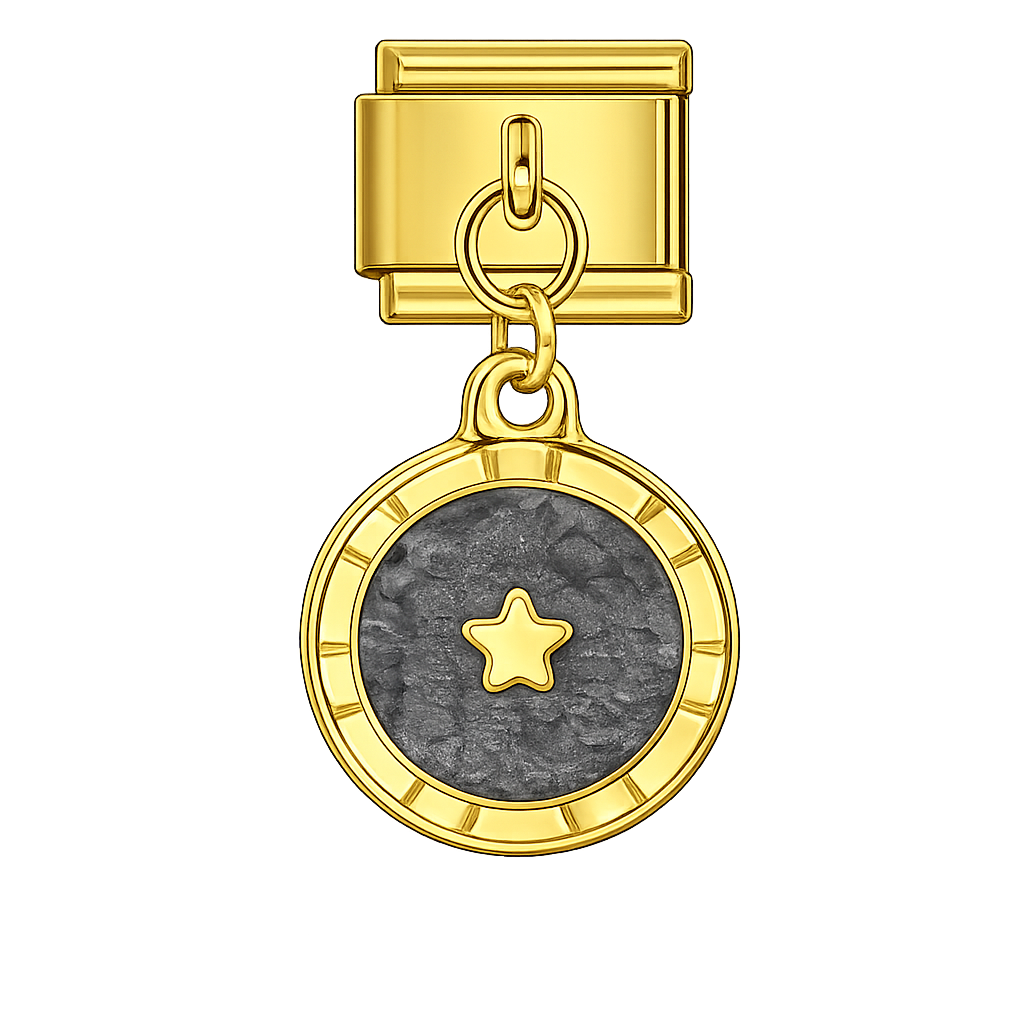 Charm colgante medallón estrella