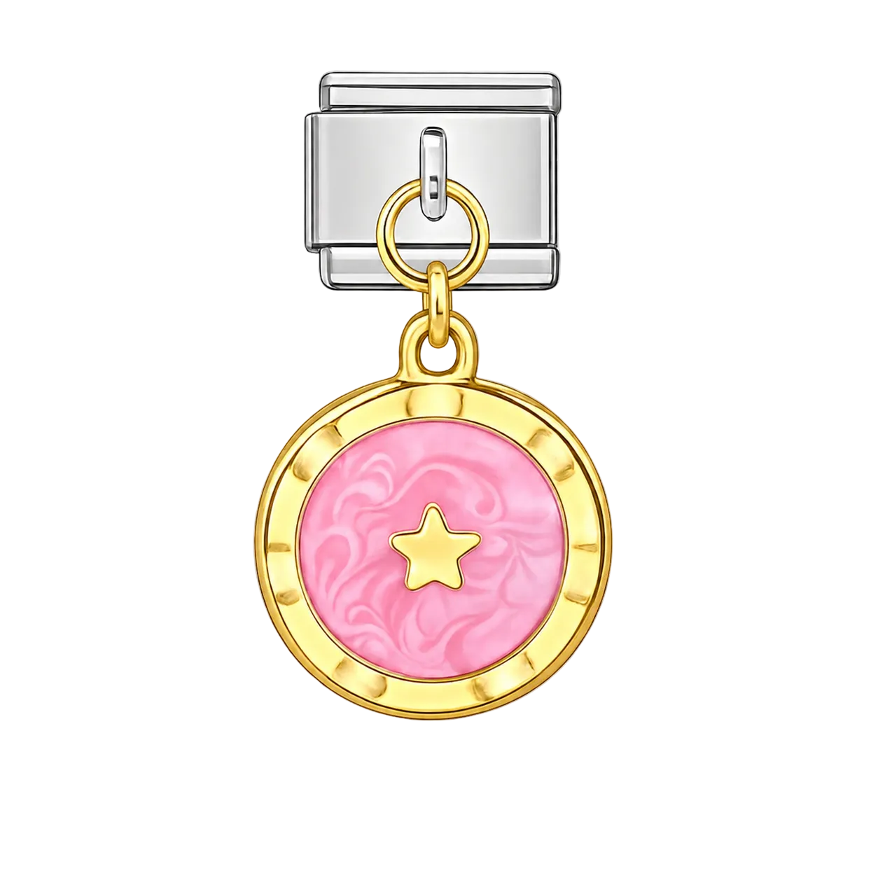 Charm colgante medallón estrella