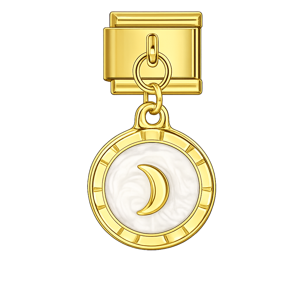Charm colgante medallón luna
