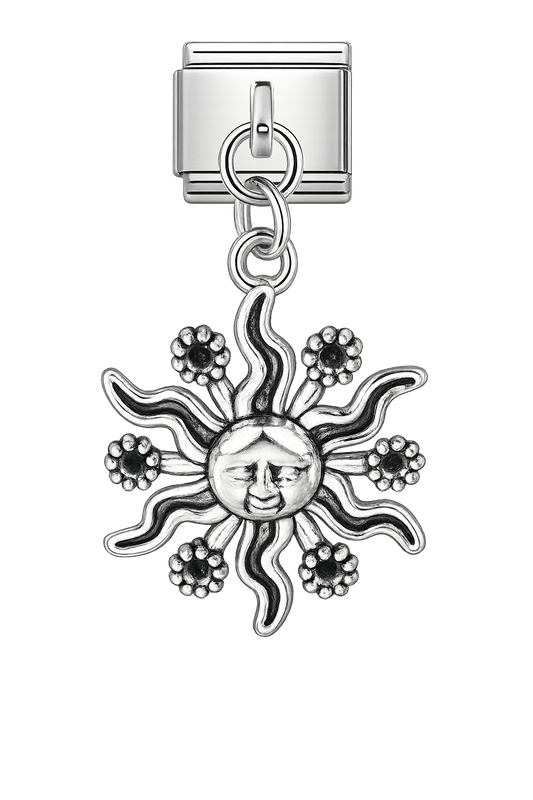 Charm colgante sol negro
