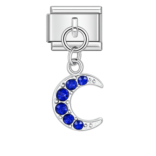 Charm colgante luna azul