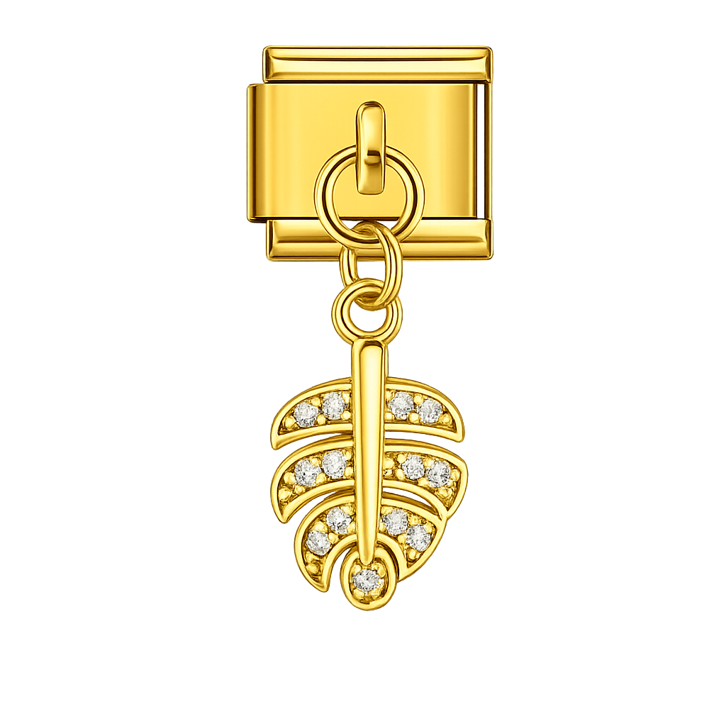 Charm colgante hoja