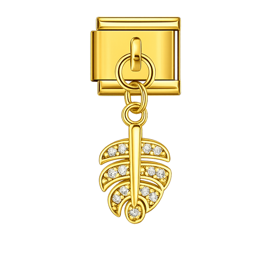 Charm colgante hoja