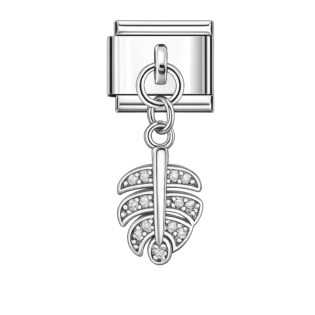 Charm colgante hoja
