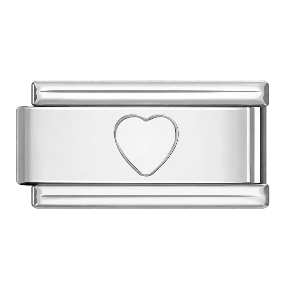 Charm doble corazón