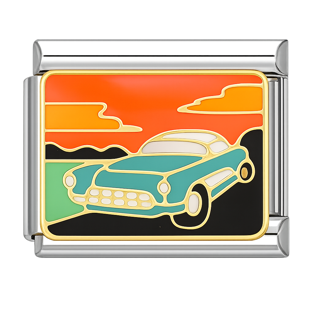 Charm carro turquesa