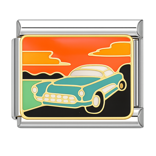 Charm carro turquesa