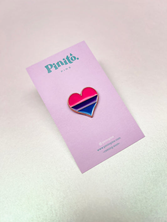 Corazón del orgullo bisexual