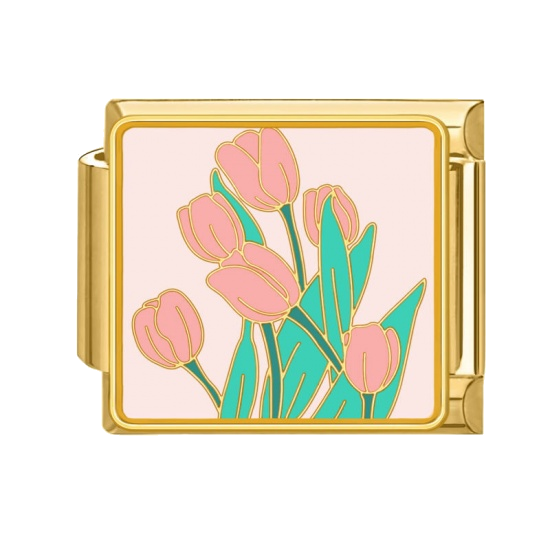 Charm tulipanes rosados