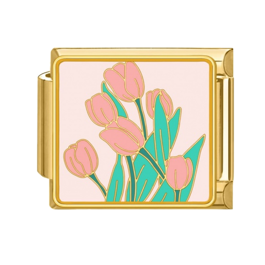 Charm tulipanes rosados